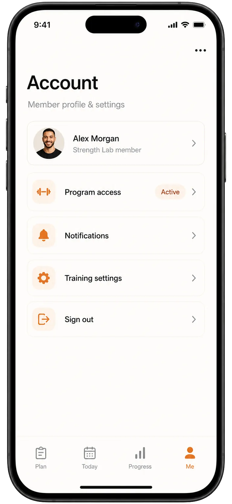 Kaiora structured plan account screen preview